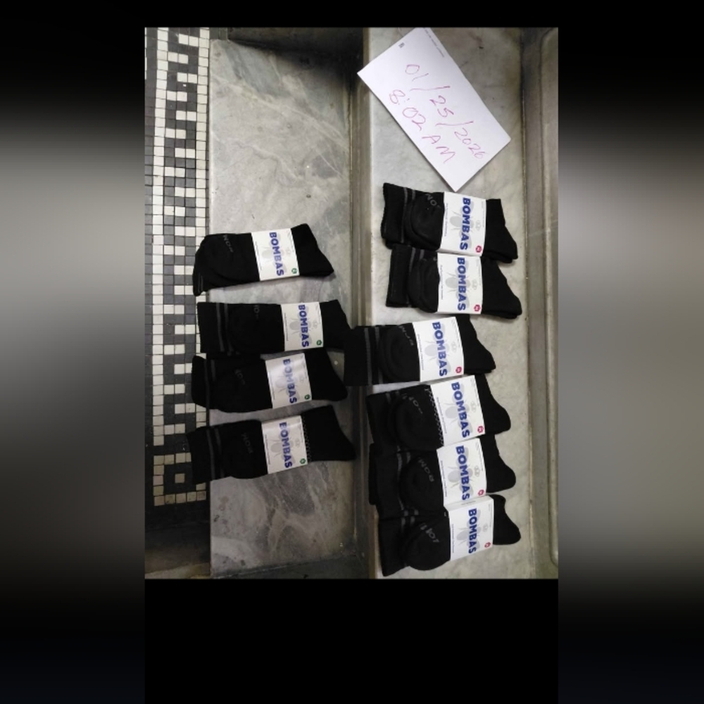 Bombas Black Athletic Socks for Men